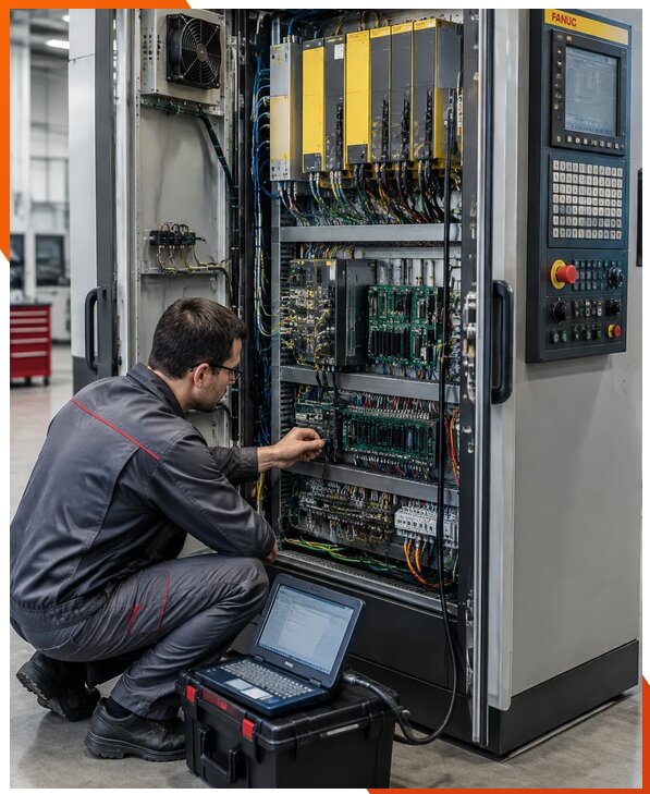 Ремонт систем ЧПУ FANUC промышленных станков в Дмитрах