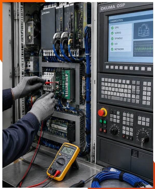 Ремонт систем ЧПУ Okuma OSP в Дмитрах